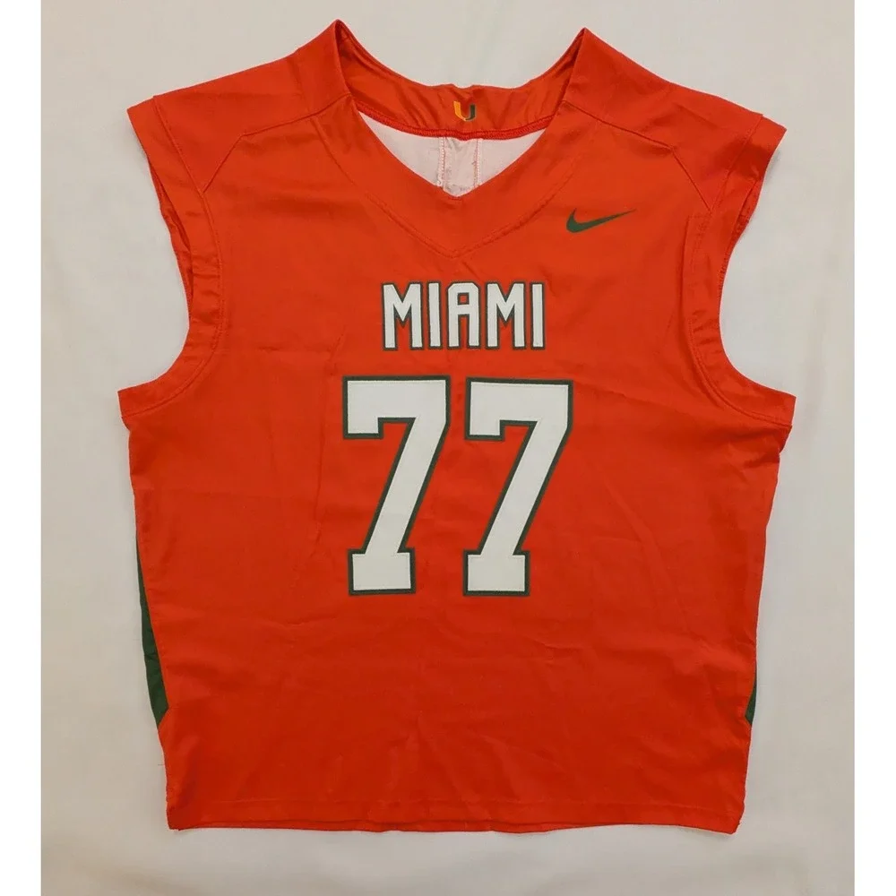 Nike Miami Hurricane Untouchable Speed Lacrosse Jersey Men's L Sleeveless 881249